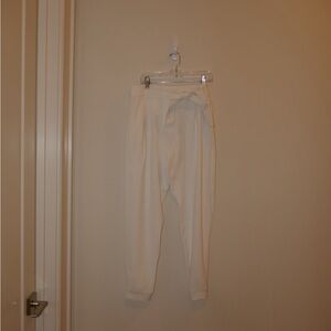 Dressy White Joggers with Tie Waist, size 4